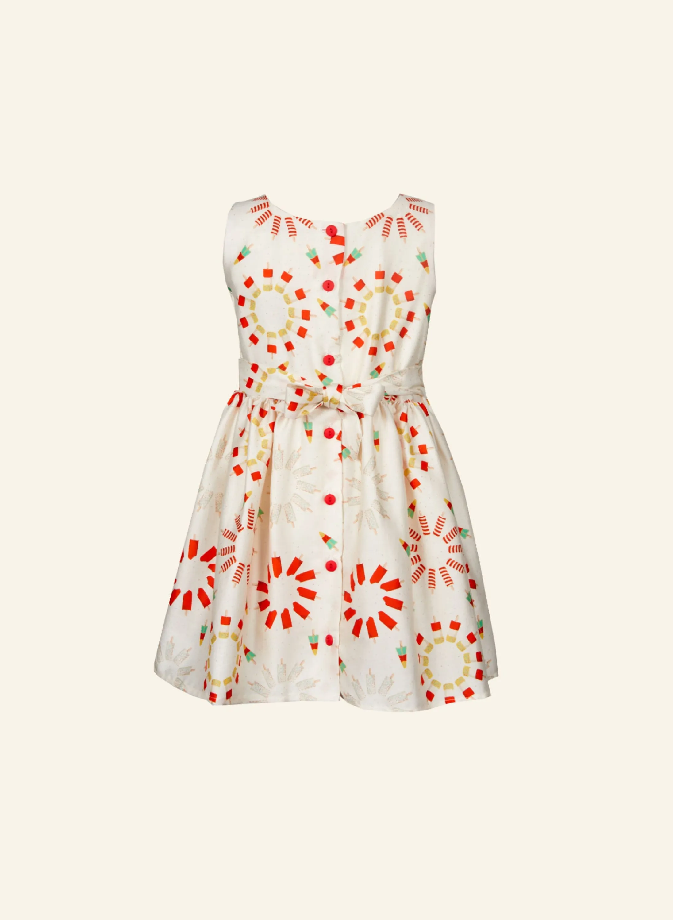 Palava Martha - Ivory Ice Cream Dress | 100% Organic Cotton Sateen Sale